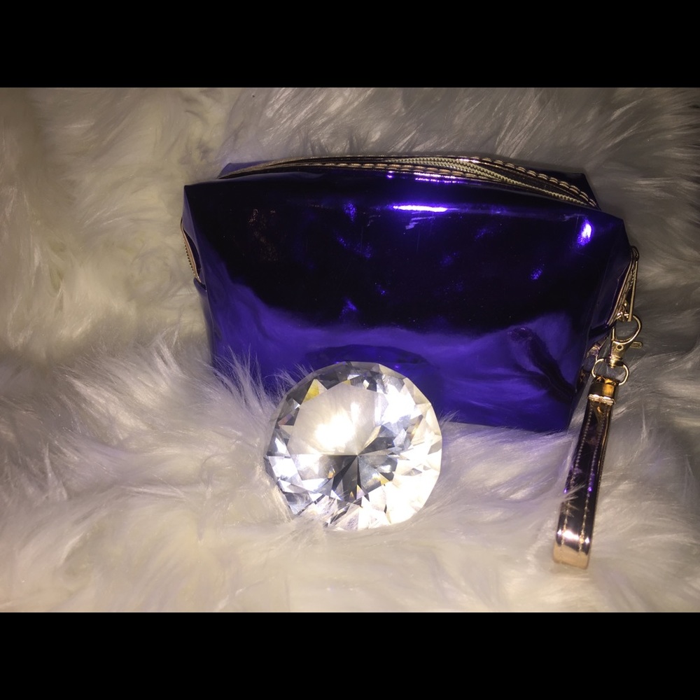Purple PINK makeup bag